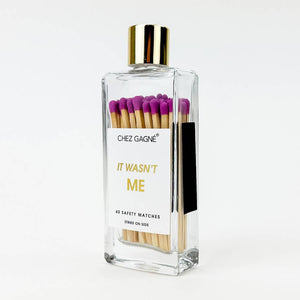 It Wasn't Me - Glass Bottle Matches - Abigail Fox Designs