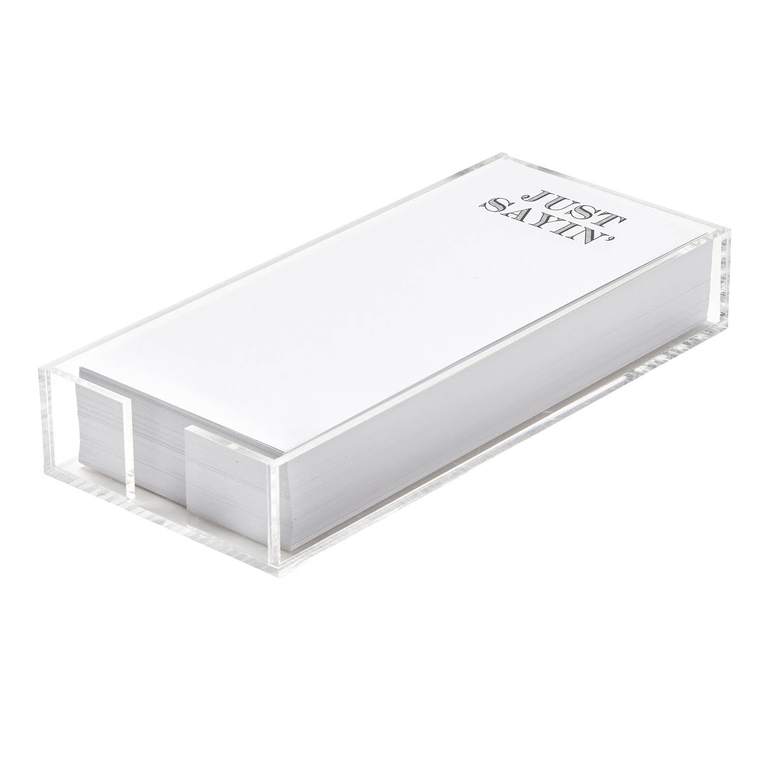 Just Sayin' Note Paper in an Acrylic Box - Abigail Fox Designs