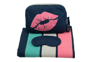 Kiss/Lips - Navy/Clutter Pink - Abigail Fox Designs