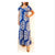 La Plage Aloha Maxi Dress, Floral Blue - Abigail Fox Designs