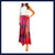 La Plage, Jaipur skirt, Ikat Navy/Red - Abigail Fox Designs