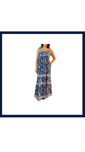 La Plage, Palmetto Maxi , Floral Dot Dress - Abigail Fox Designs