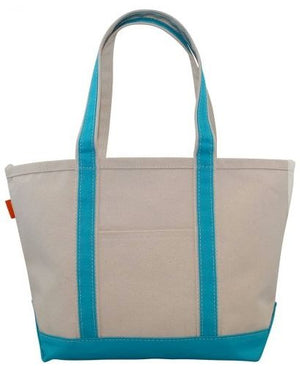 Large Canvas Boat Tote With Custom Name - Abigail Fox Designs