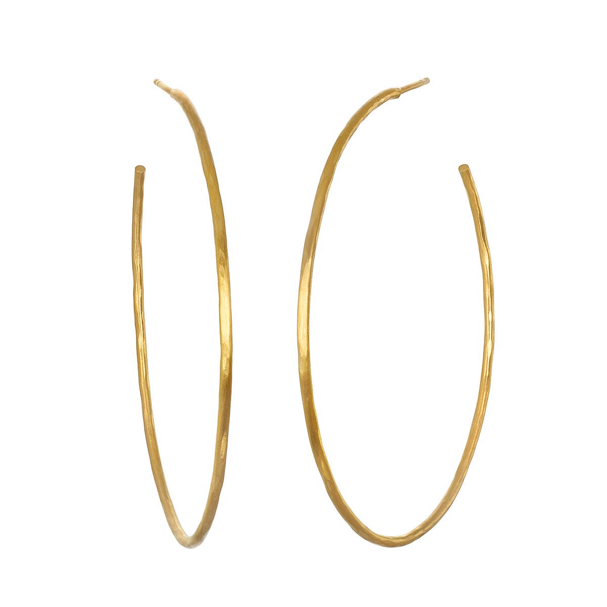 Large Hammered Hoop Earring - Abigail Fox Designs