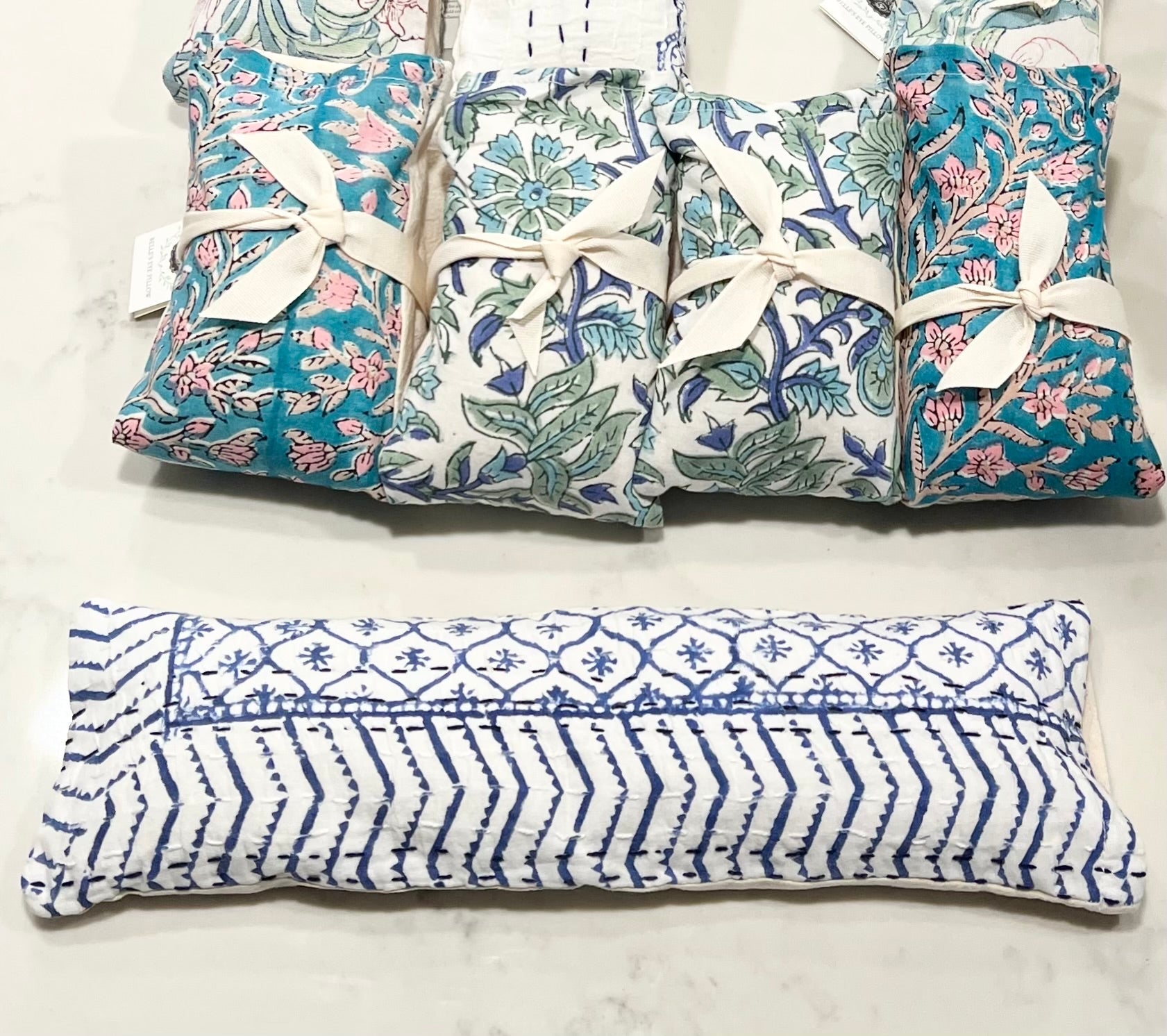 Lavender Eye Pillow- Blue/Greens - Abigail Fox Designs