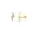 Lighting Bolt Screw Flat Back Earrings, 18K Gold & Sterling Silver, Abigail Fox - Abigail Fox Designs