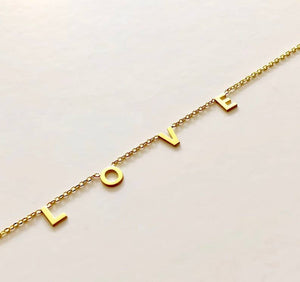 Love Necklace: 16" Inches Gold - Abigail Fox Designs