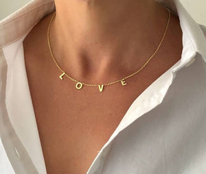 Love Necklace: 18" inches Gold - Abigail Fox Designs