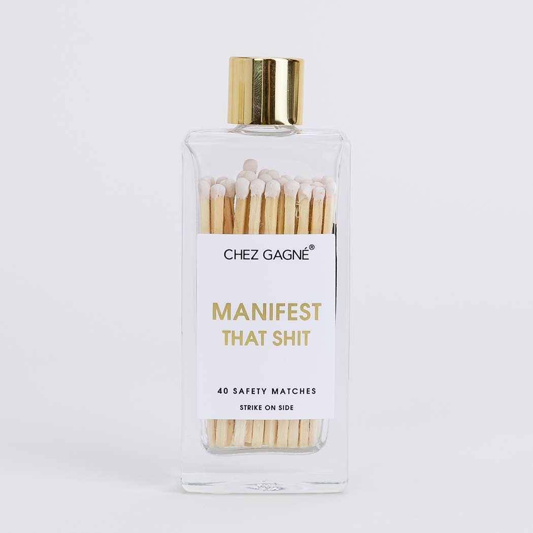 Manifest That Shit - Glass Bottle Matches - Abigail Fox Designs