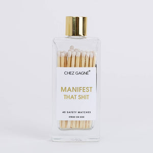 Manifest That Shit - Glass Bottle Matches - Abigail Fox Designs