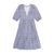 Martine women's dress navy ikat
