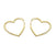 Medium Heart Hoops Earrings,18K Gold, Abigail Fox