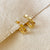 Medium Rectangular CZ Hoop Earrings, 18k Gold Filled - Abigail Fox Designs