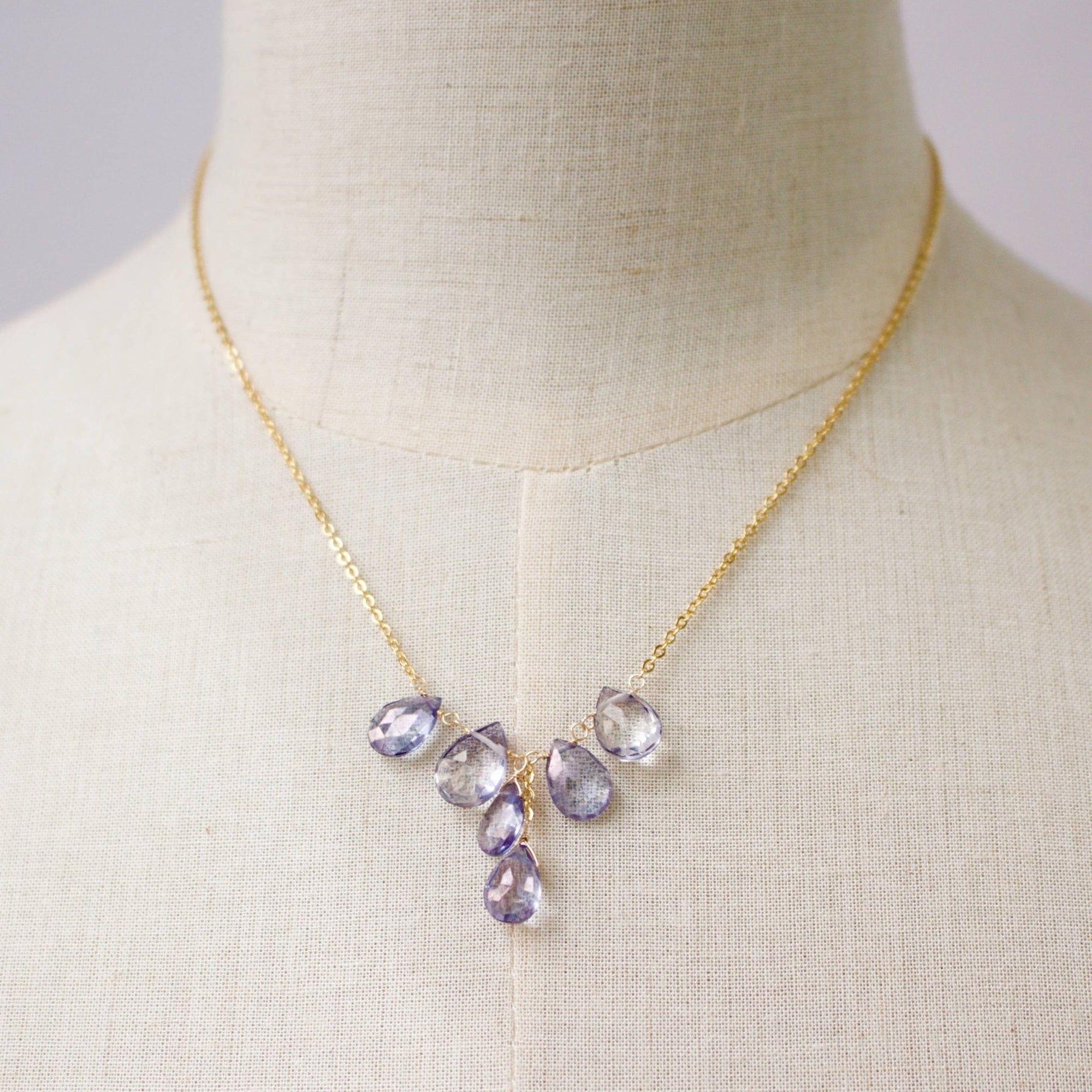 Mini Blue Mystic Cluster Necklace - Abigail Fox Designs