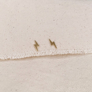 Mini Lightning Bolt Stud Earrings - Abigail Fox Designs