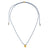 Moon and Stars White Topaz Stones on Adjustable 28" Cord Charm necklace