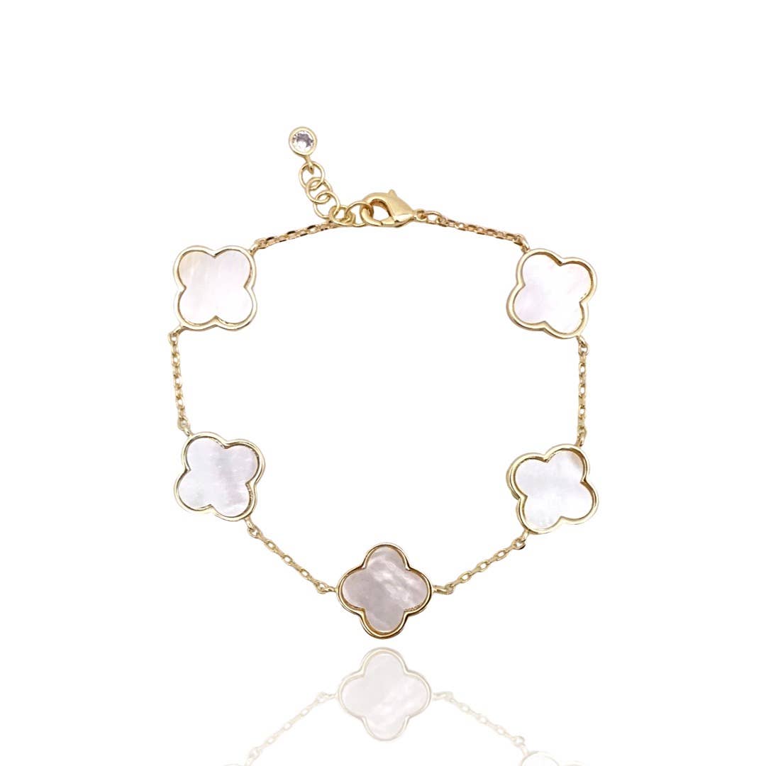 Mother of Pearl Clover Bracelet
