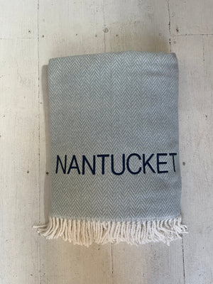 Nantucket Herringbone Blanket - Abigail Fox Designs