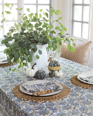 Napkin Cordoba Caramel Indigo, Set of 4 - Abigail Fox Designs