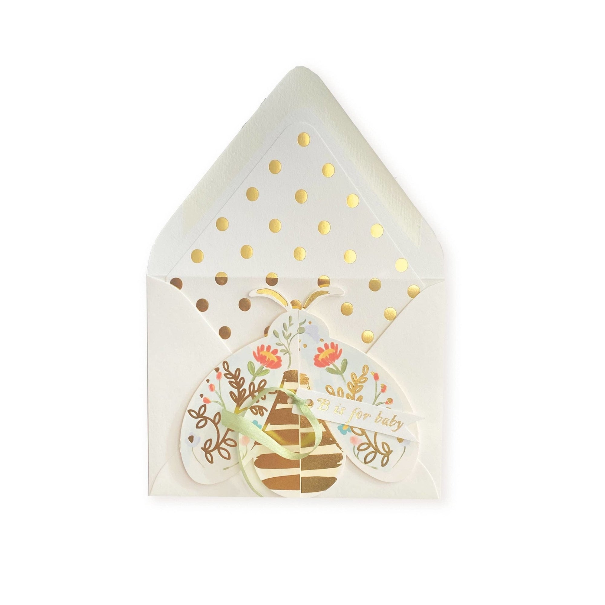 New Baby Card, B is for Baby Bee Die Cut Card
