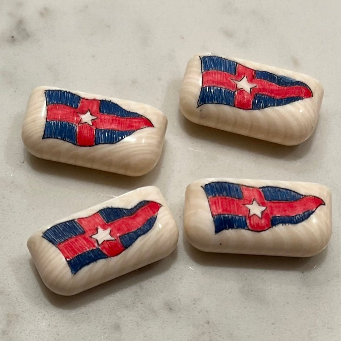 New York Yacht Club, Custom End Cap for Woven Bracelet 3/4. (SINGLE END CAP, ONE BRACELET NEEDS TWO)