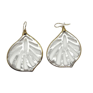 Open Shell Carved Mother of Pearl Earrings