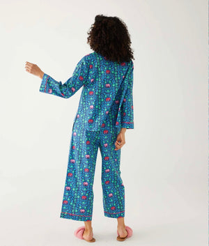 Over The Cotton Moon Pajama Set - Elephant Garden, Mer Sea Pajamas - Abigail Fox Designs