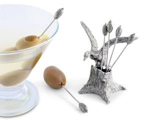 Pewter Mallard Duck Cheese Pick Set - Abigail Fox Designs