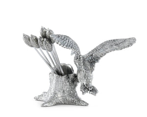 Pewter Mallard Duck Cheese Pick Set - Abigail Fox Designs