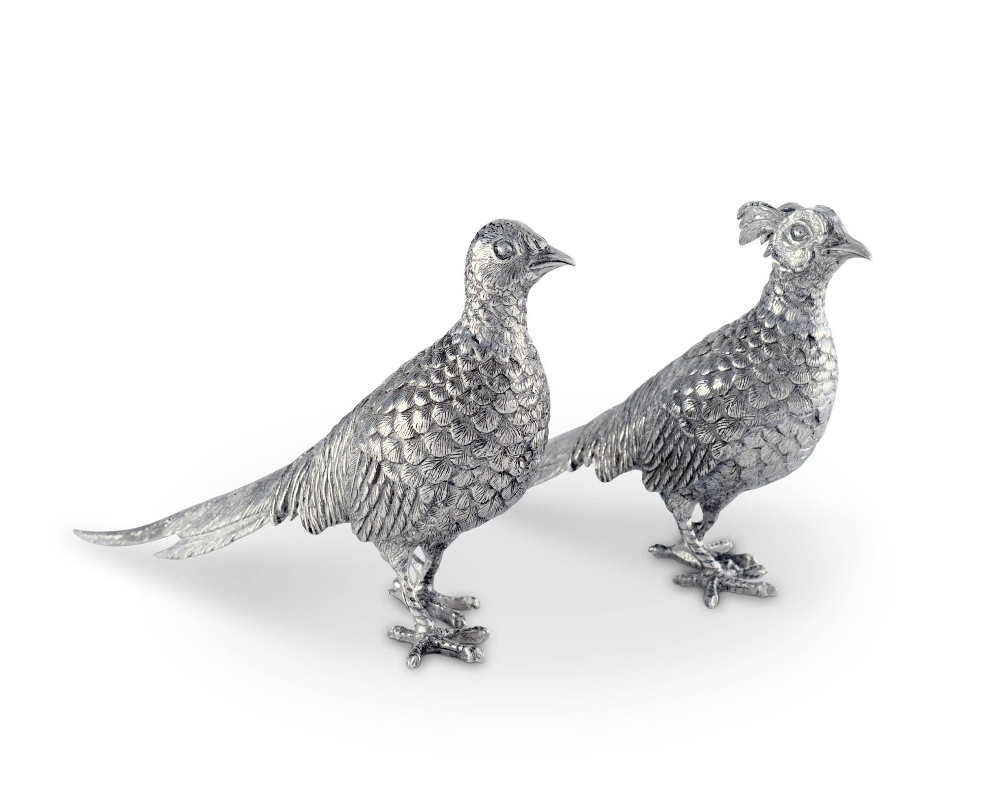 Pewter Pheasant Statuettes - Abigail Fox Designs
