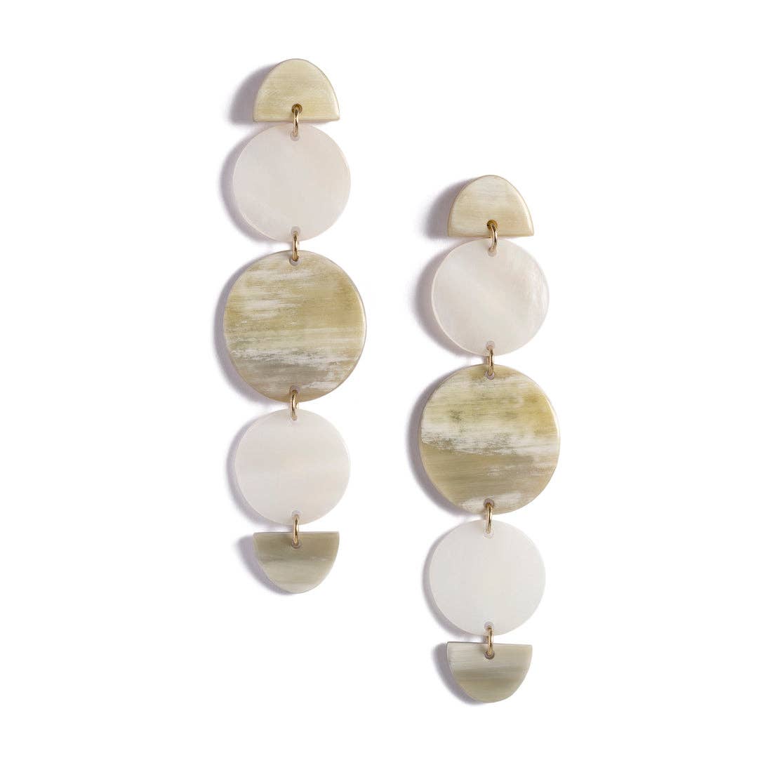 Phases Up-Cycled Horn Earrings - Abigail Fox Designs
