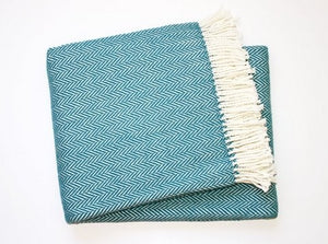 Plush Herringbone Blanket / Throw (No Embroidery) - Abigail Fox Designs