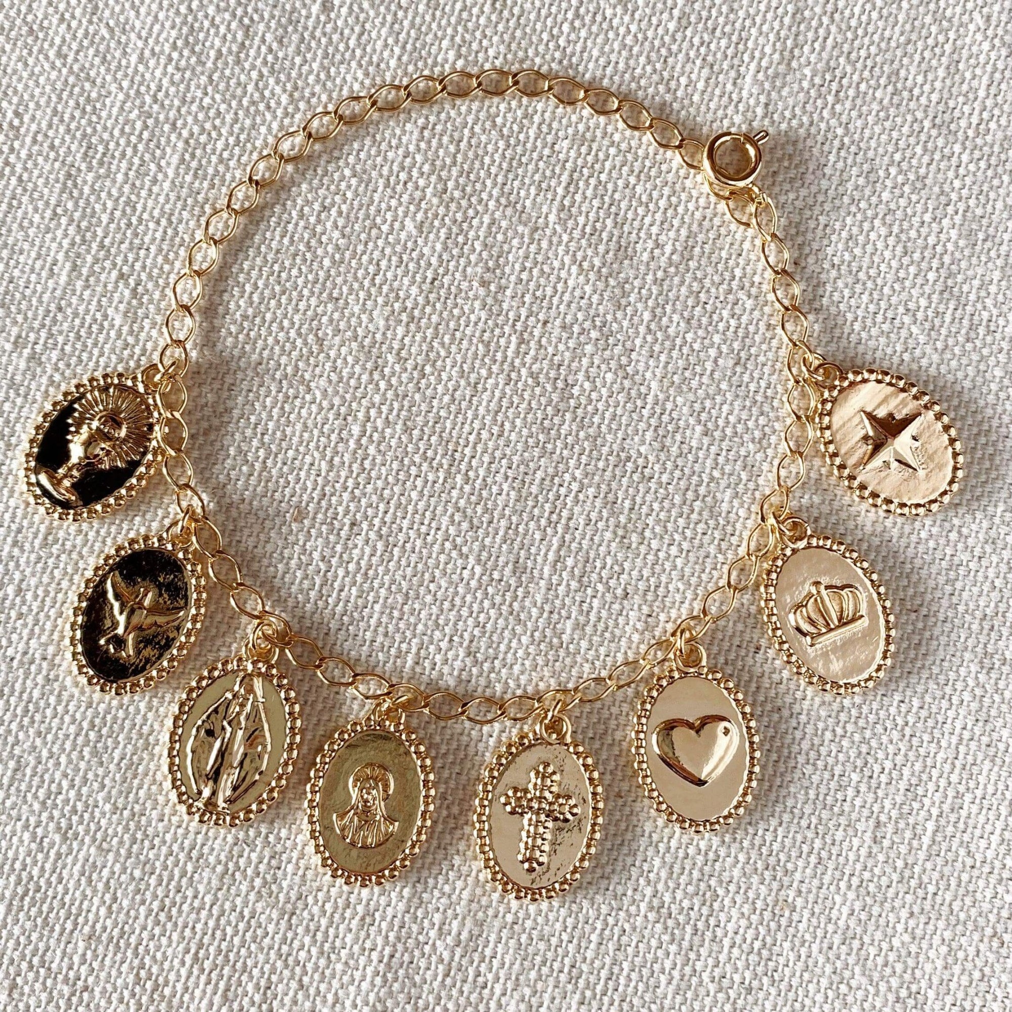 Protection and Luck Charm Bracelet- 18k Gold Filled Abigail Fox Jewelry - Abigail Fox Designs