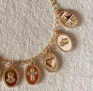 Protection and Luck Charm Bracelet- 18k Gold Filled Abigail Fox Jewelry - Abigail Fox Designs
