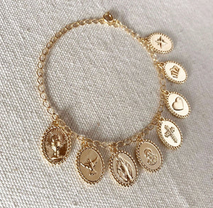 Protection and Luck Charm Bracelet- 18k Gold Filled Abigail Fox Jewelry - Abigail Fox Designs