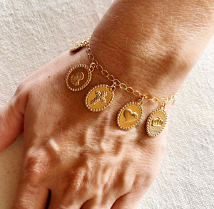 Protection and Luck Charm Bracelet- 18k Gold Filled Abigail Fox Jewelry - Abigail Fox Designs
