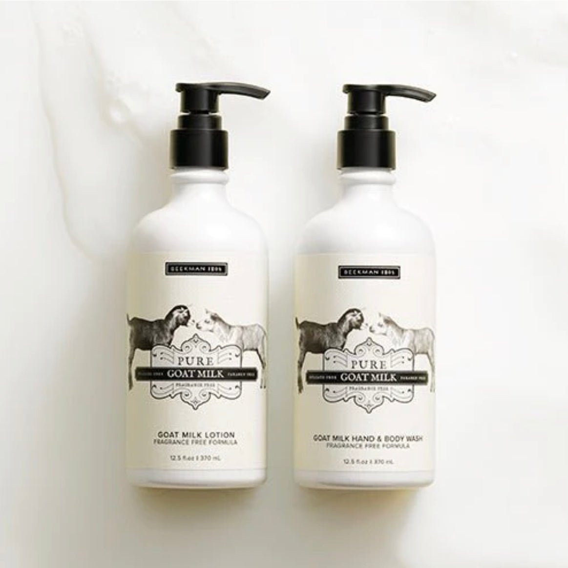 Pure Goat Milk Lotion & Hand/Body Wash in a caddy, fragrance free, Bee -  Abigail Fox Designs