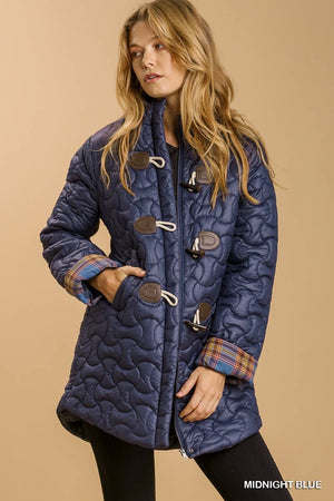 Quilted Zip Up Fay Jacket with Side Pockets - Abigail Fox Designs