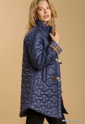 Quilted Zip Up Fay Jacket with Side Pockets - Abigail Fox Designs