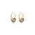 Rainbow Heart Lock Huggies Earrings, 18k gold & Sterling Silver, Abigail Fox - Abigail Fox Designs