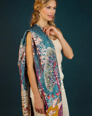 Satin Forest Party Scarf - Abigail Fox Designs