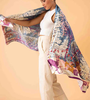 Satin Forest Party Scarf - Abigail Fox Designs