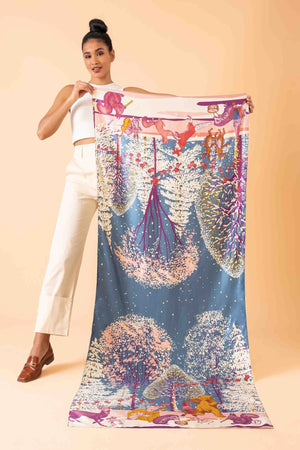 Satin Forest Party Scarf - Abigail Fox Designs