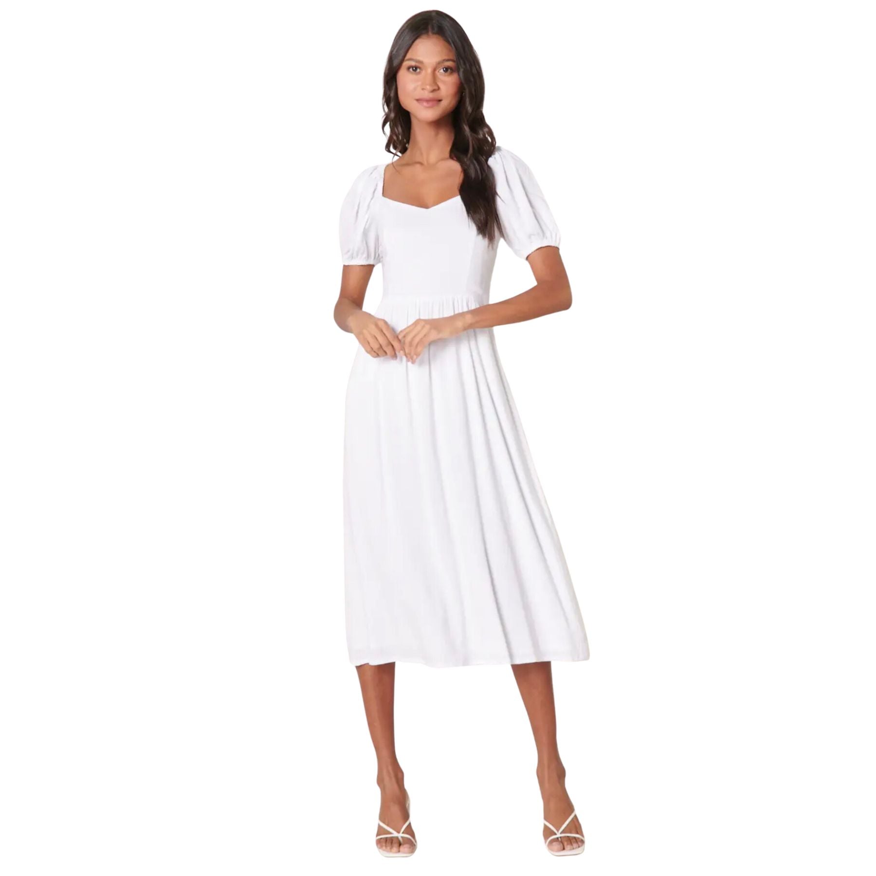 Savannah Puff Sleeve Midi Dress - Abigail Fox Designs