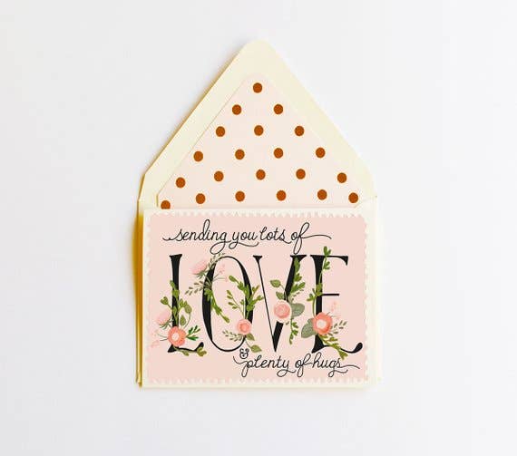 Sending you Love & Hugs Greeting Card