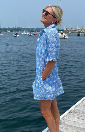 Serena Button Tunic Coverup By navyBLEU - Abigail Fox Designs