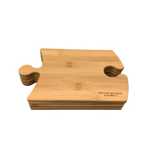 Set of Puzzle Piece Charcuterie Boards, Connect them to each other or use hole to hold your glass of wine!