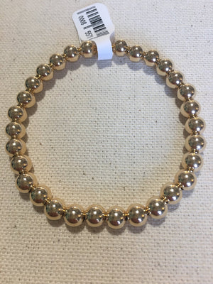 Set of Two 6mm Gold Filled Seamless Bead Bracelet