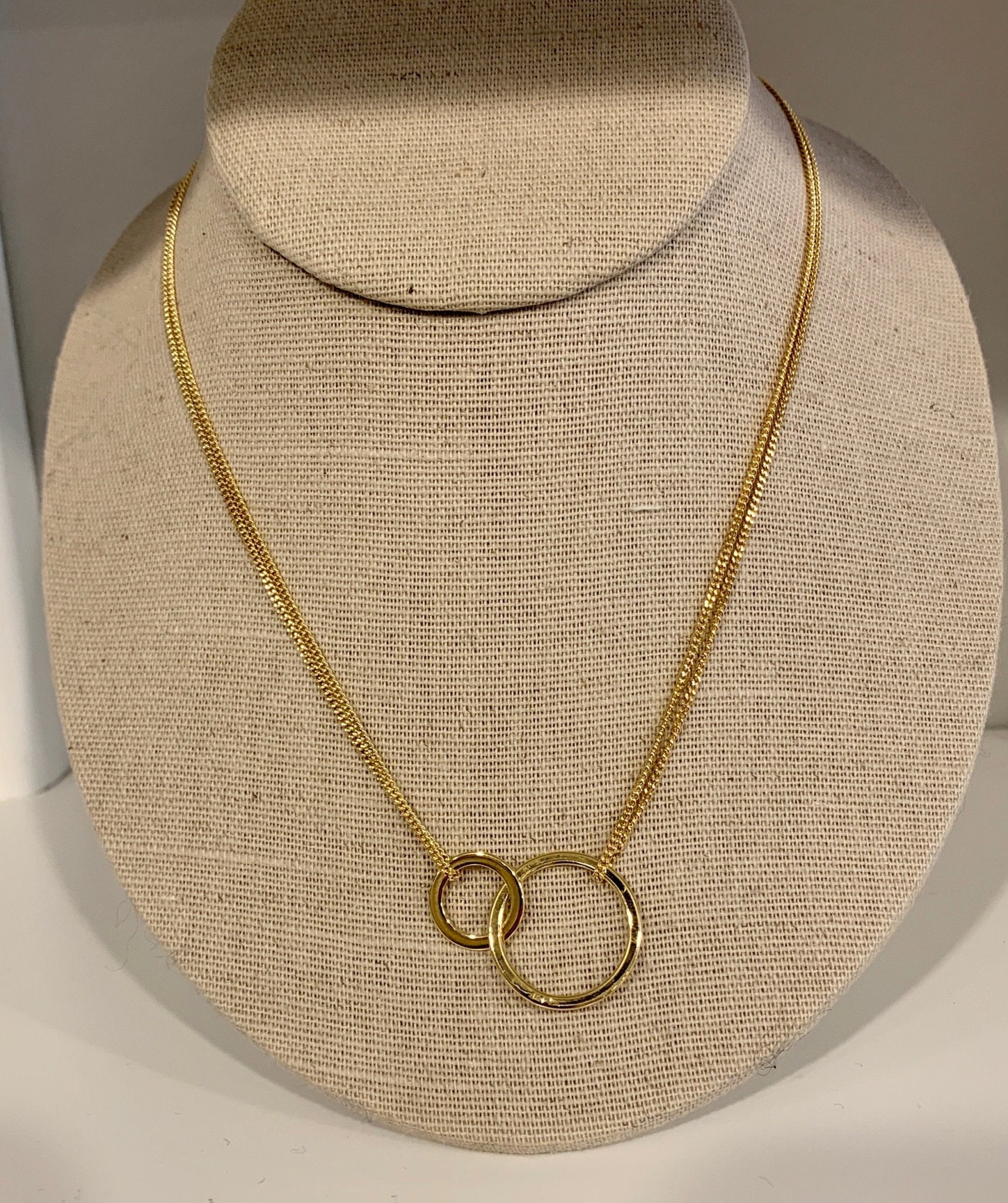 Small double bubble Chain Necklace