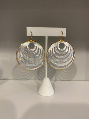 Sound Waves Mother of Pearl Earrings